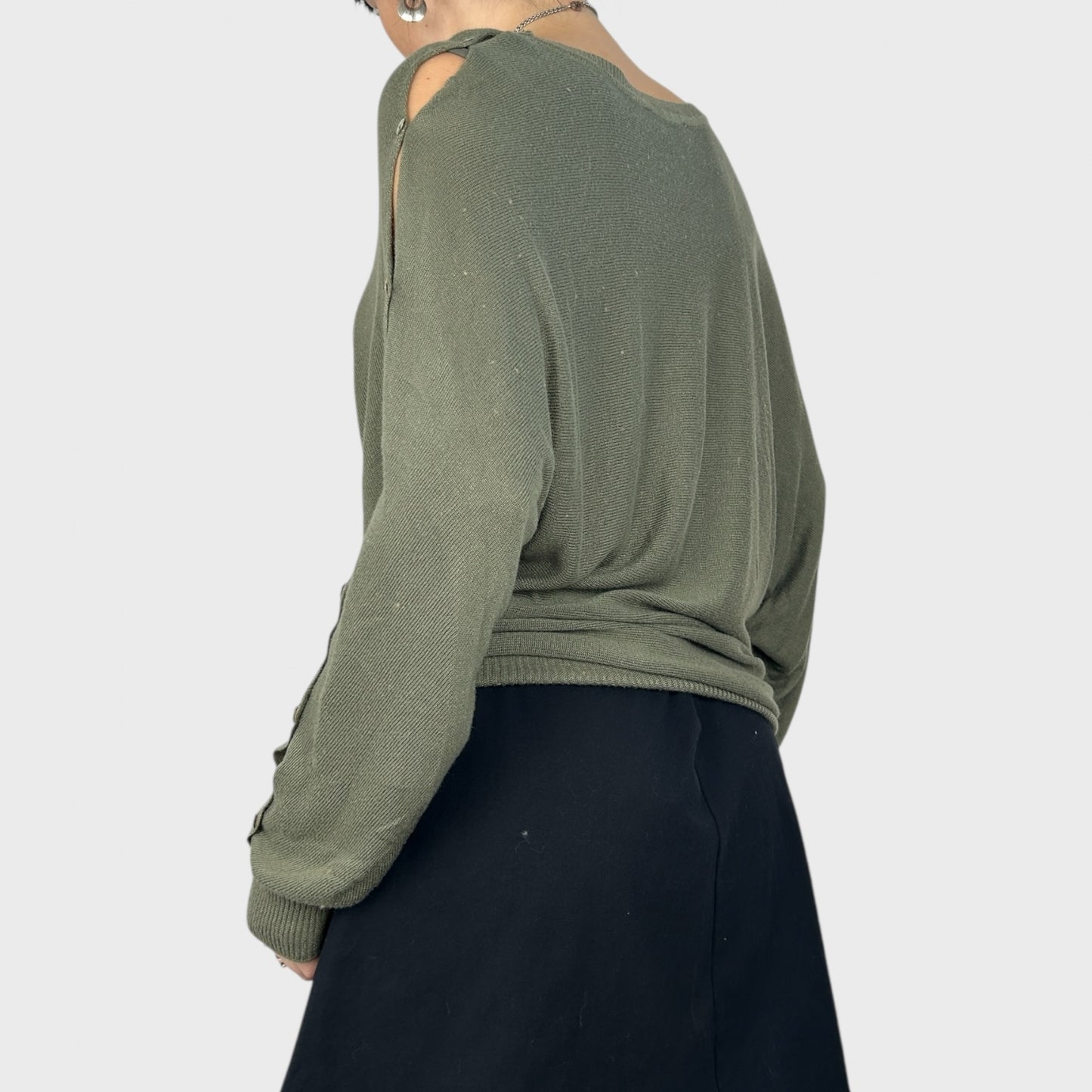 Cop Copine Khaki Slouchy Jumper - L