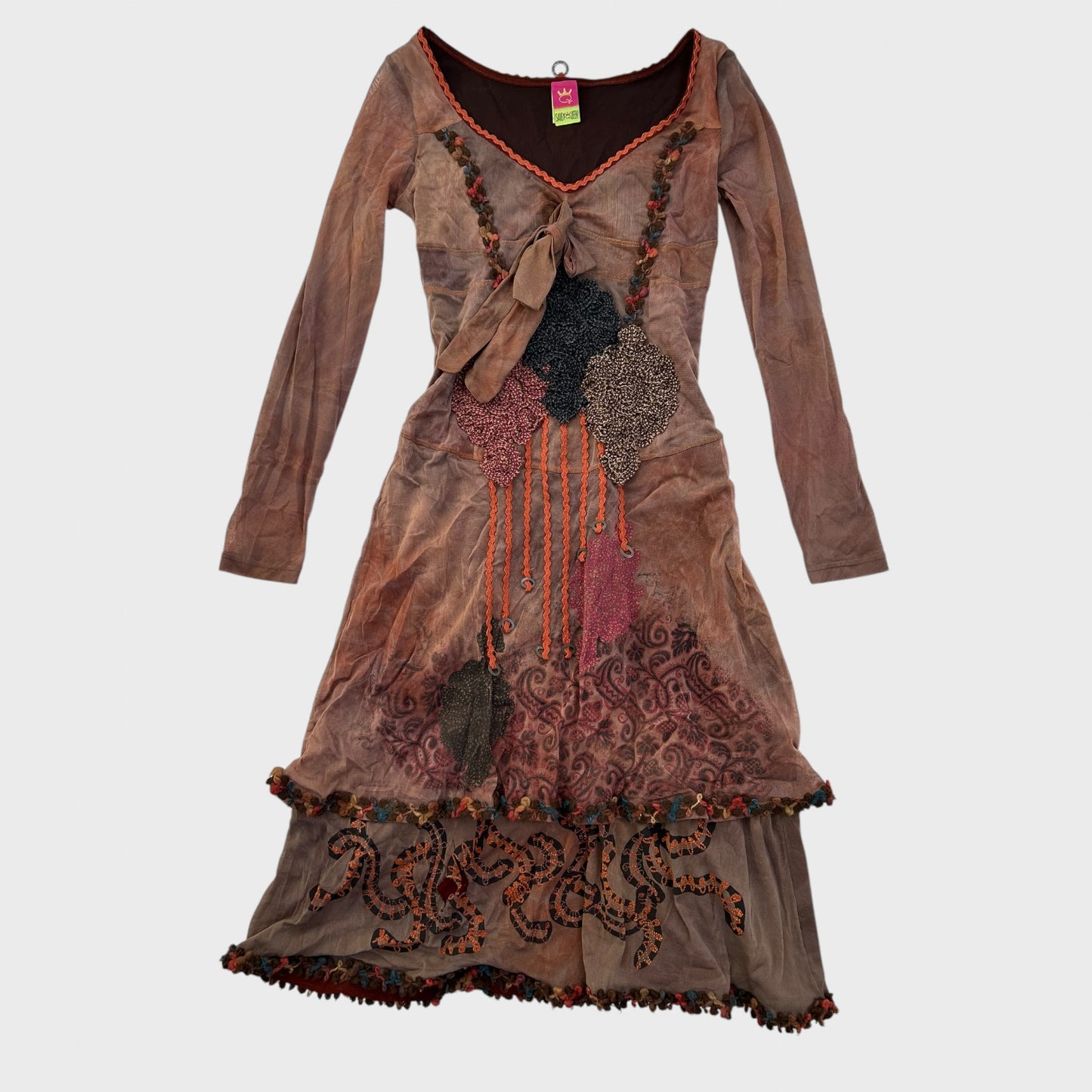 Save the Queen Double Layered Mesh Midi Dress