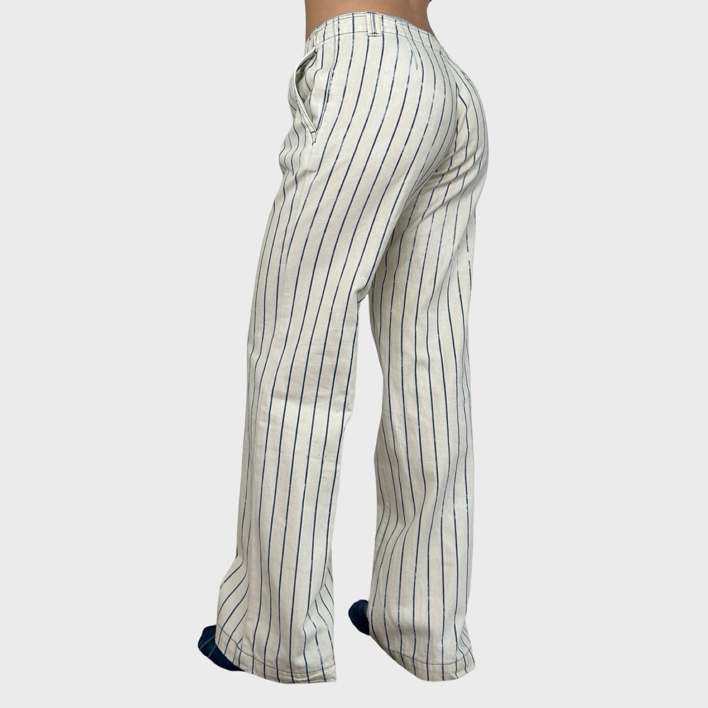 Miss Sixty Striped Wide Leg Trousers - M/L