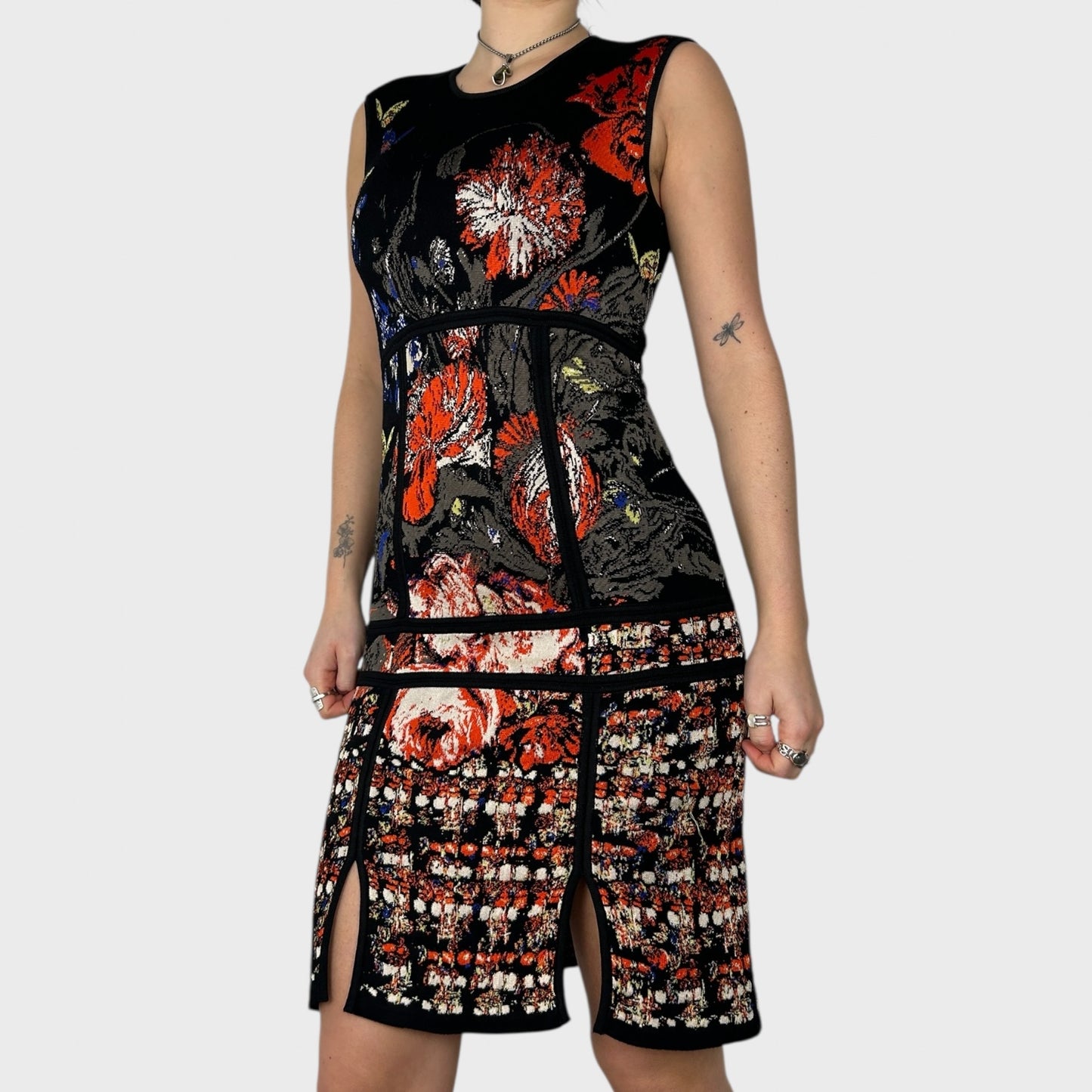Roberto Cavalli Graphic Midi Dress - S/M