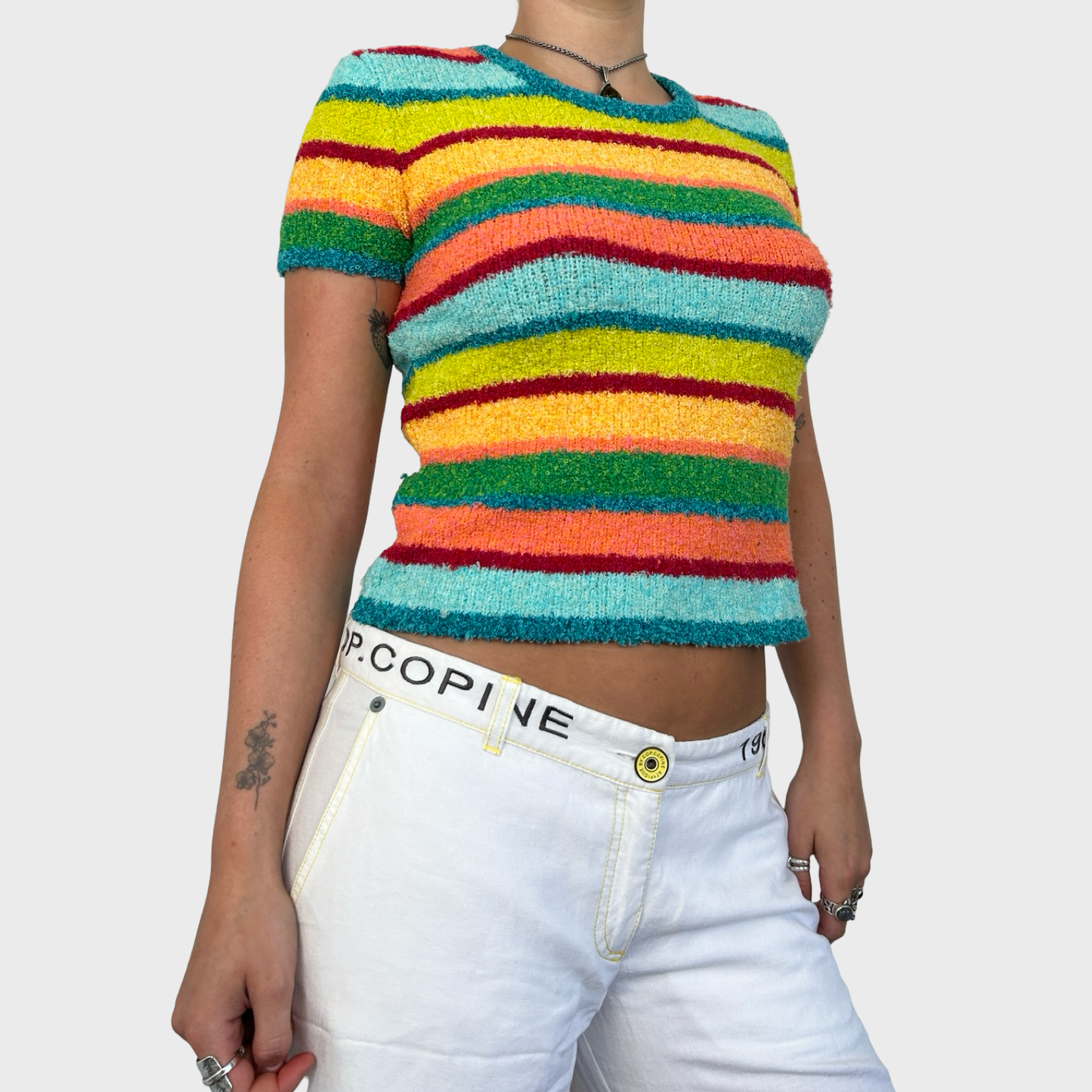 Cop Copine Multicolour Knit Stretch Top - S/M