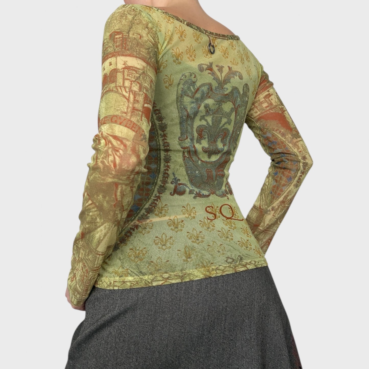 Save The Queen Rare Graphic Mesh Top - S/M