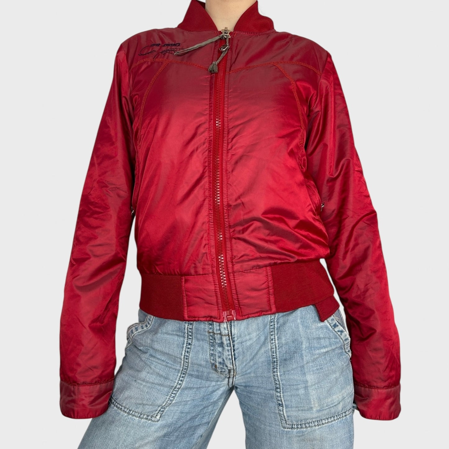 Diesel Red Bomber Jacket - M