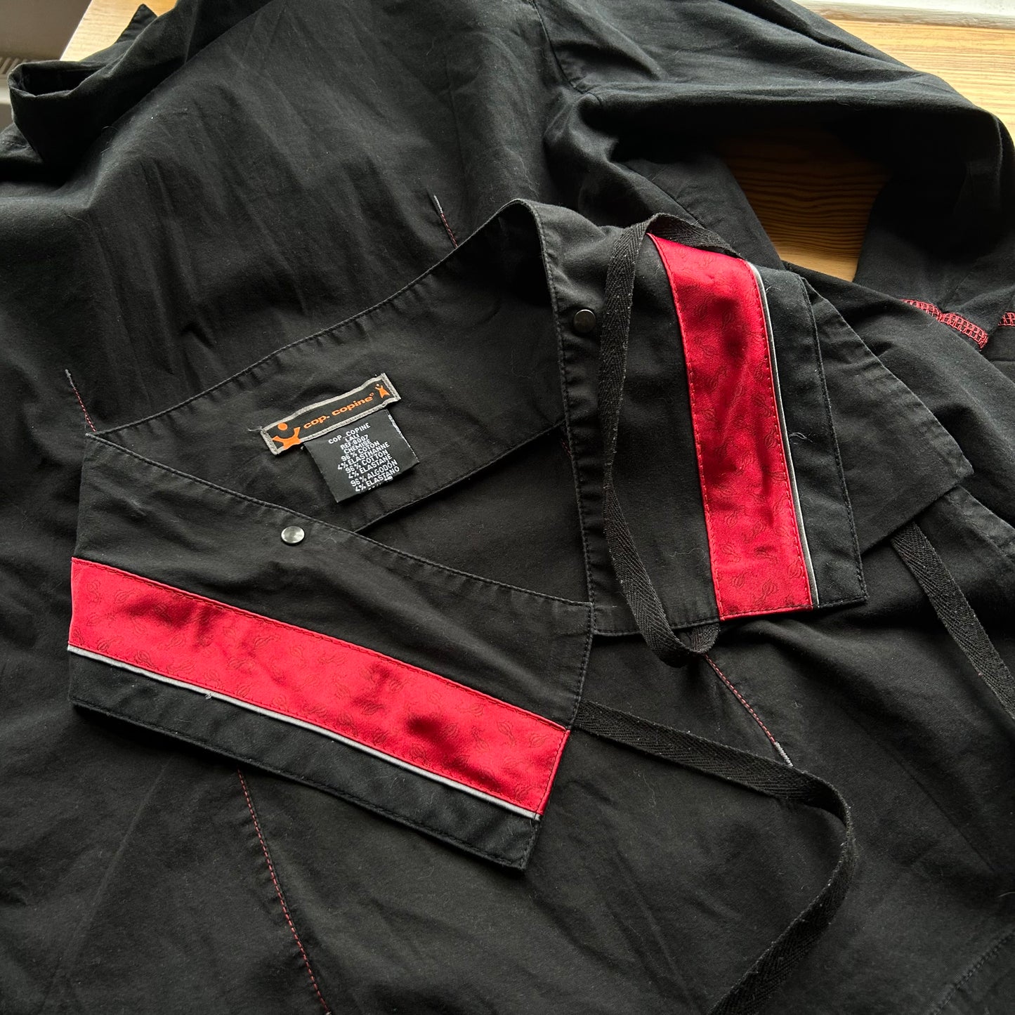 Cop Copine Button-Up Shirt with Belt Attachment - S