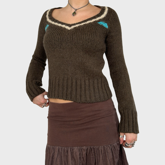 Diesel Brown Knit Jumper - S