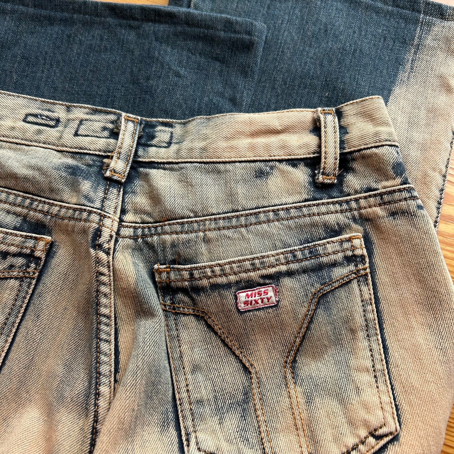 Miss Sixty Two Tone Faded Jeans - S