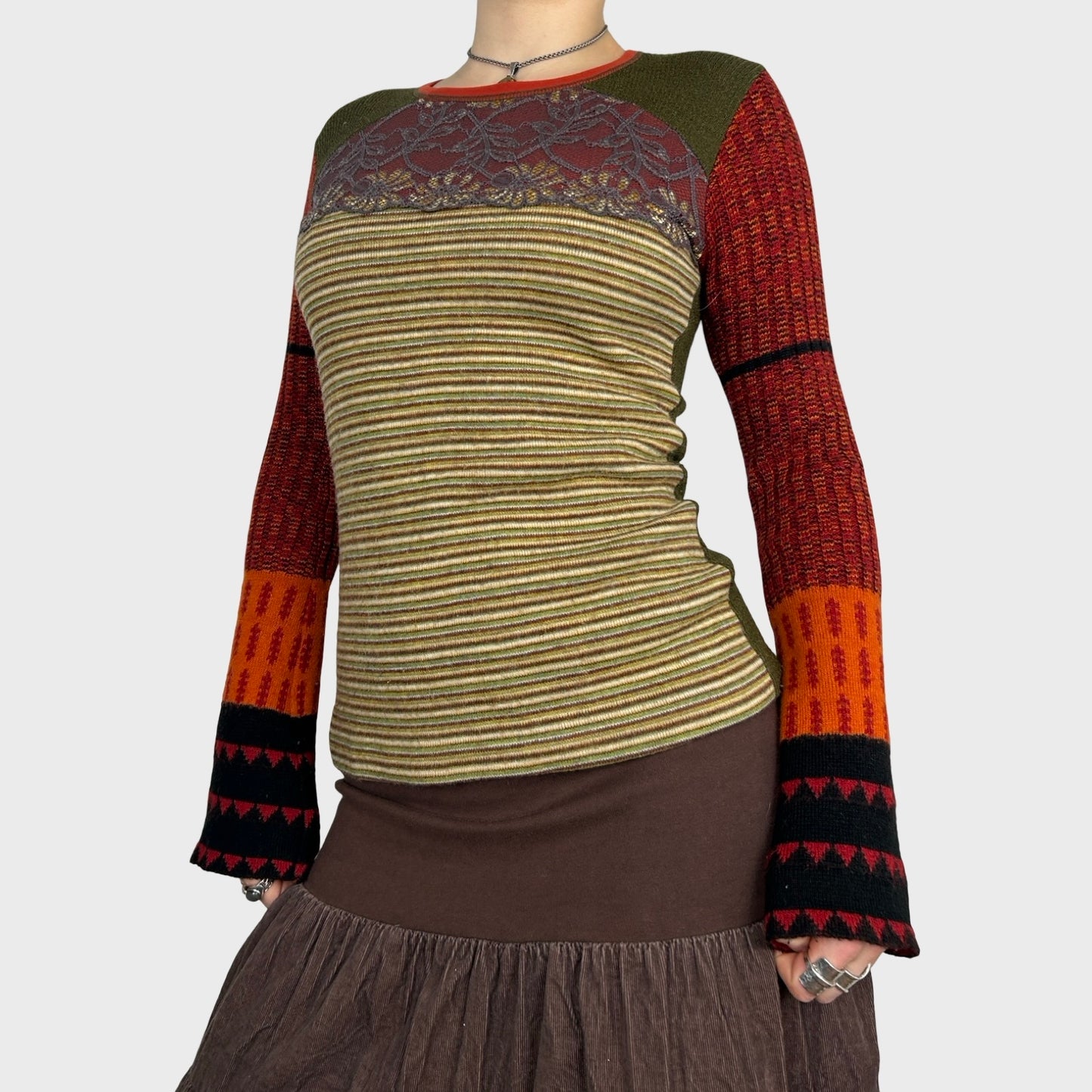 Save The Queen Striped Knit Jumper - S/M