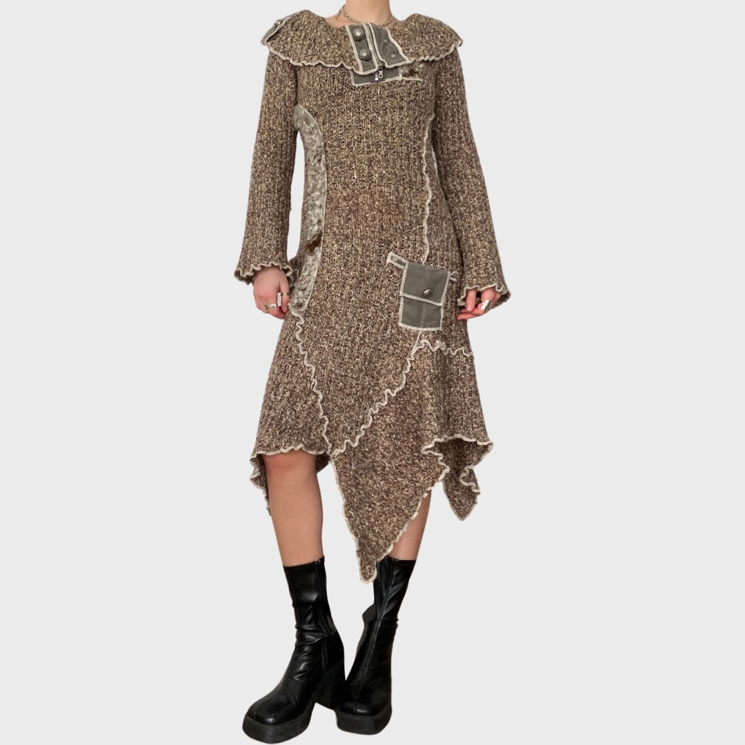 French vintage chunky knit dress