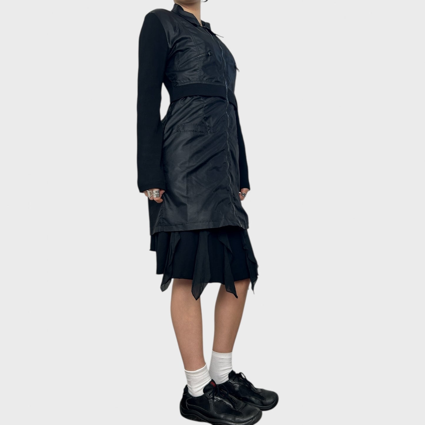 Cop Copine Black Zip Up Jacket - S/M