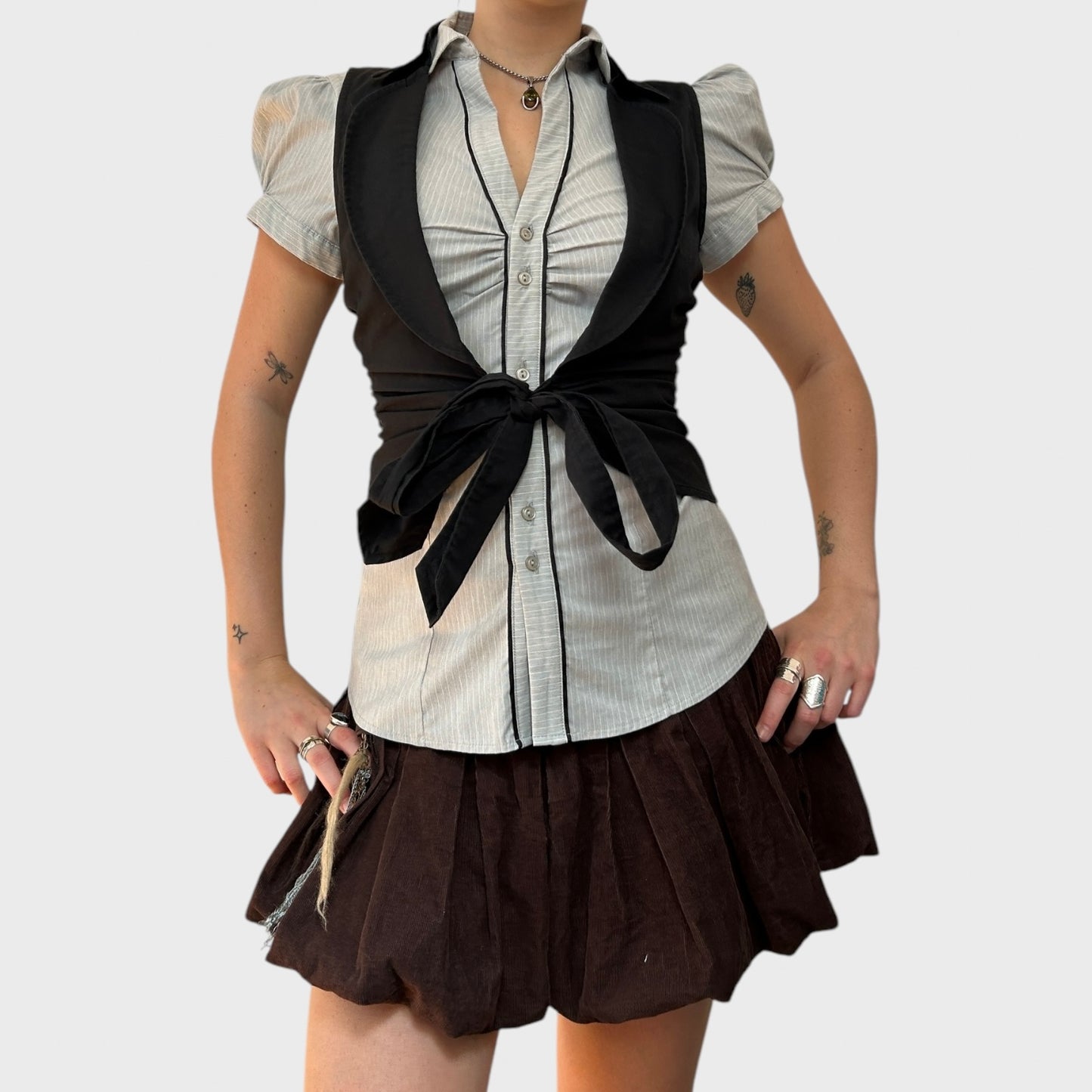Cop Copine Ruched Waistcoat - XS/S