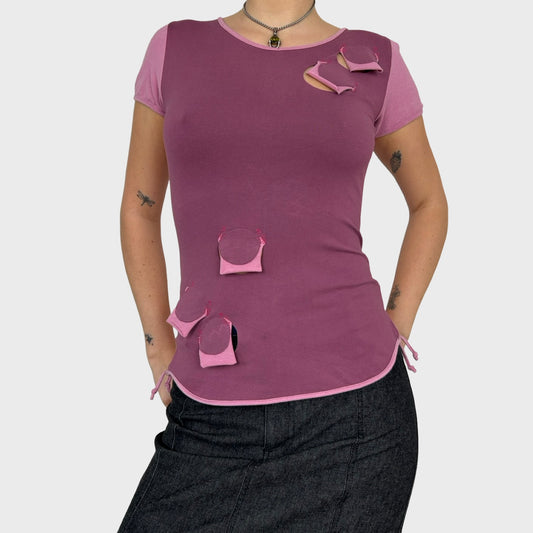 Cop Copine Purple Cut Out Top - S