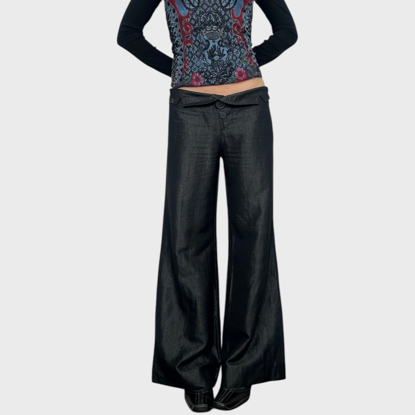 Cop Copine Iridescent Wide Leg Trousers - L