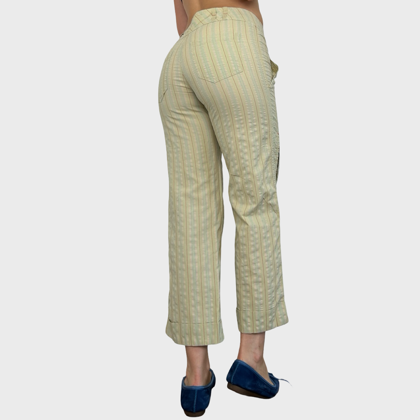 Cop Copine Striped Capri Trousers - XS/S