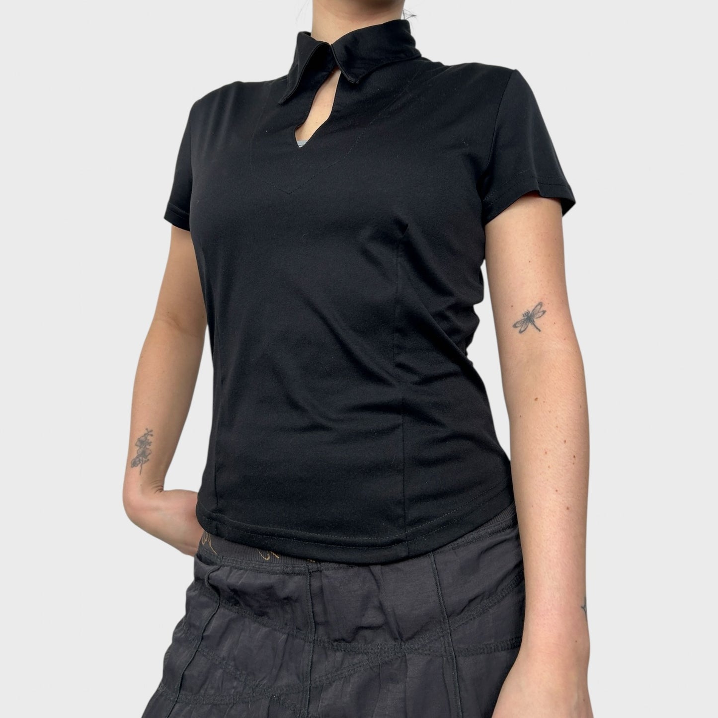 Miss Sixty Short Sleeve Collared Top - M