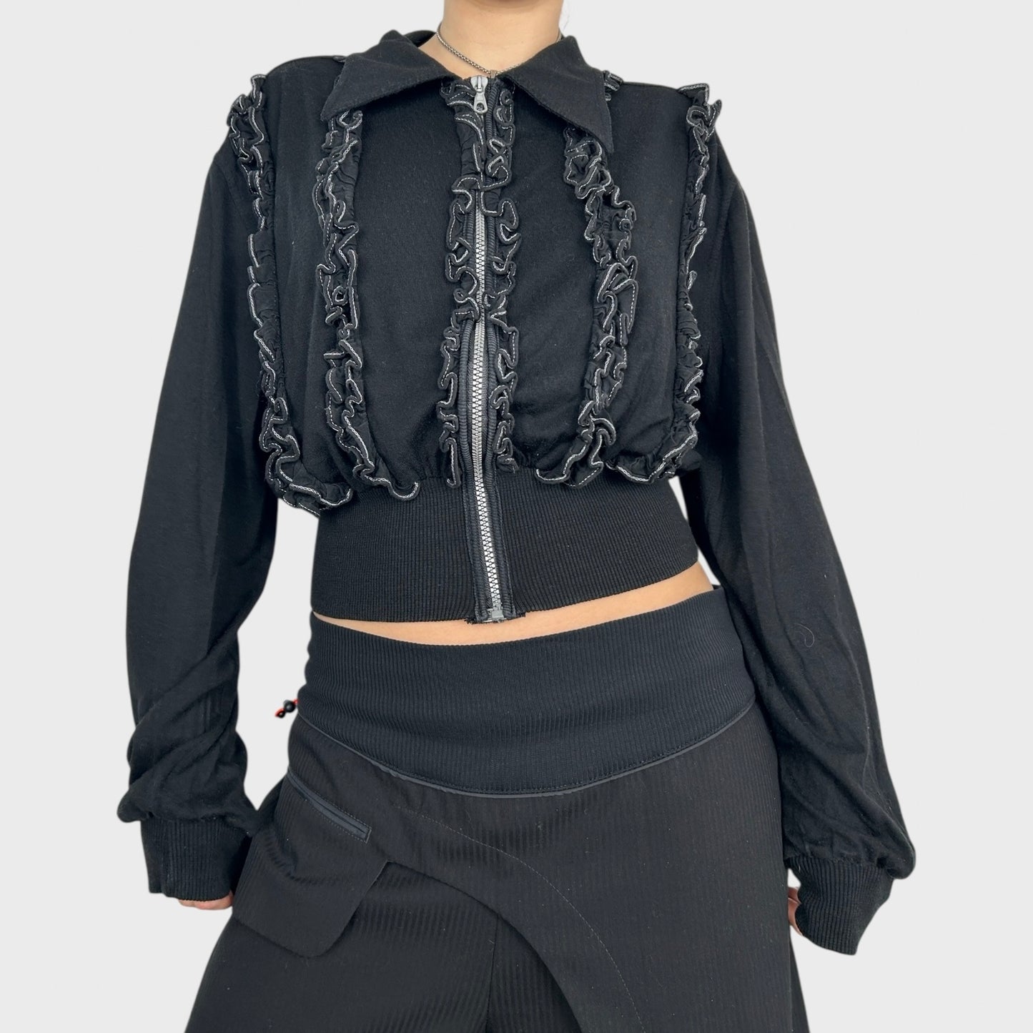 Cop Copine Frilly Zip-Up Top – S/M