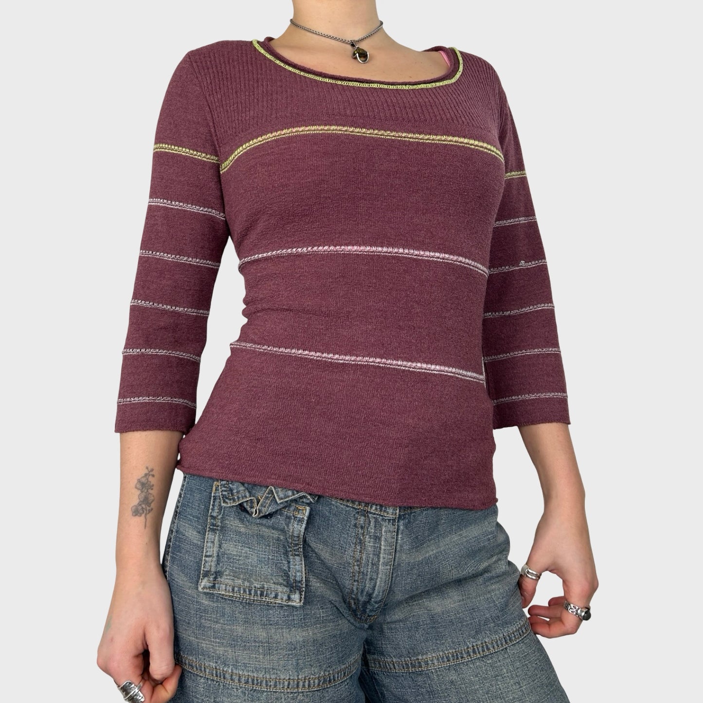 Cop Copine Tie-Up Corseted Jumper - S