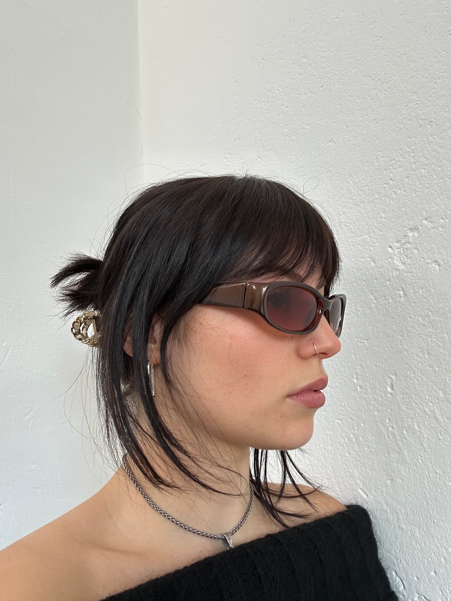 Vintage Brown Oval Sunglasses