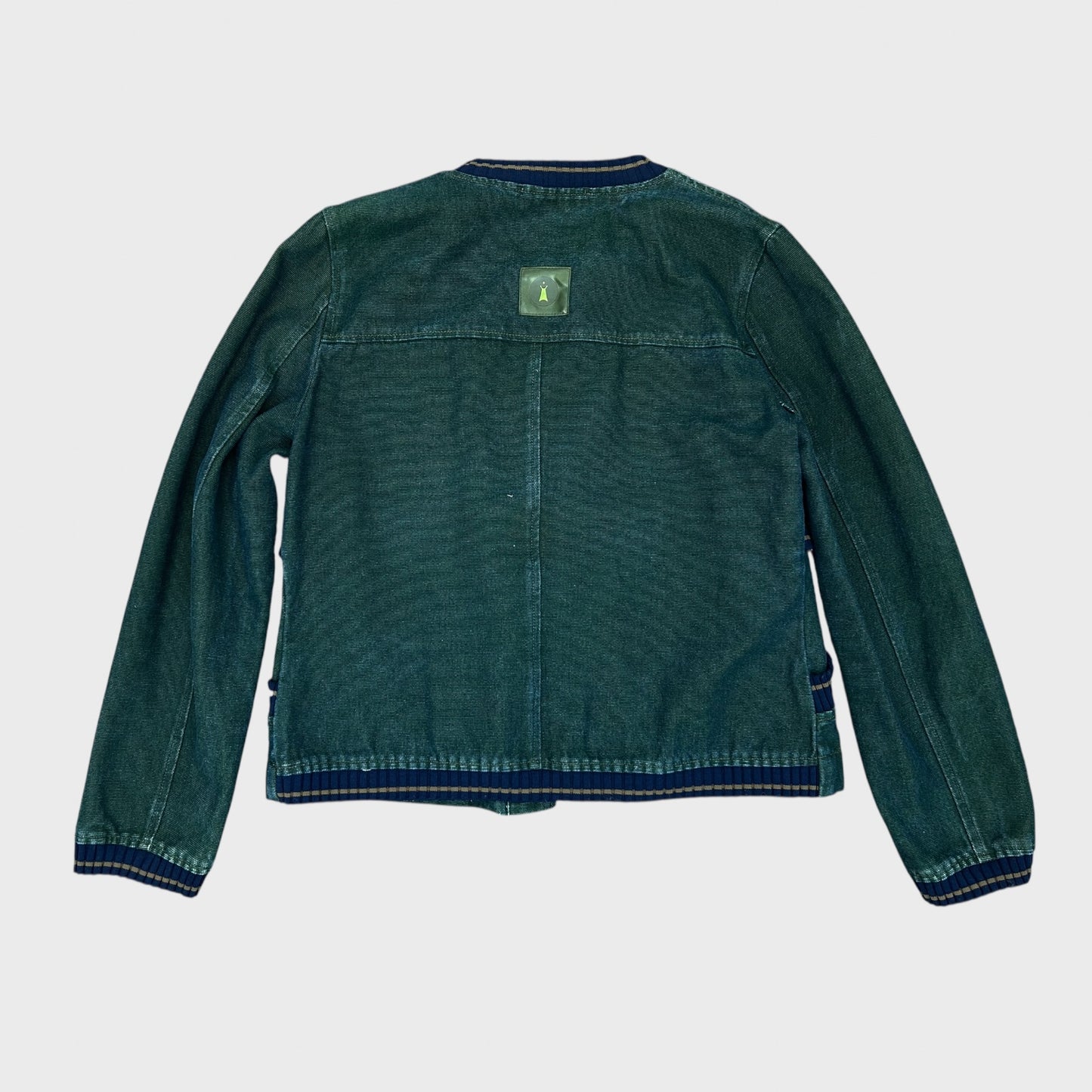 Cop Copine Faded Denim Bomber Jacket - M