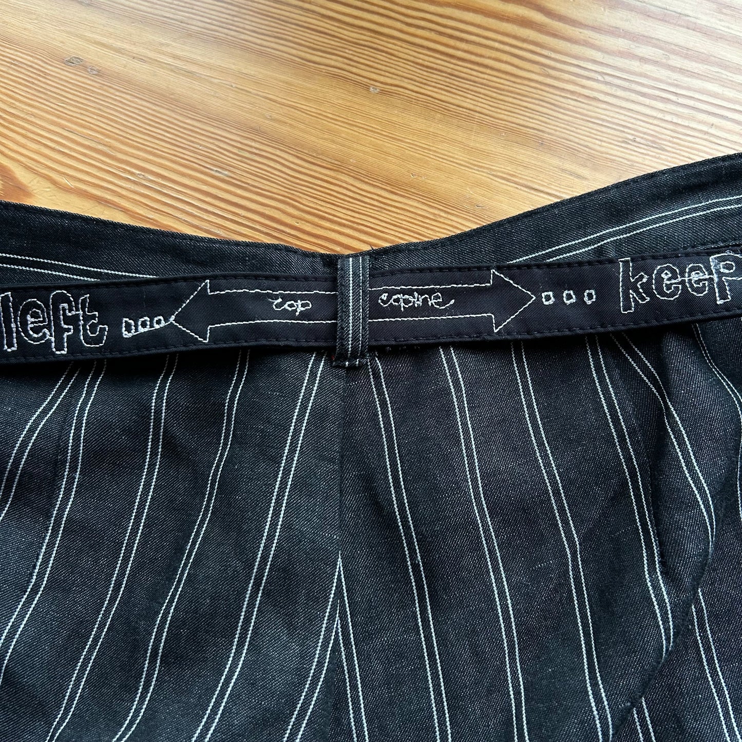 Cop Copine Wide Leg Stripe Linen Trousers - M/L