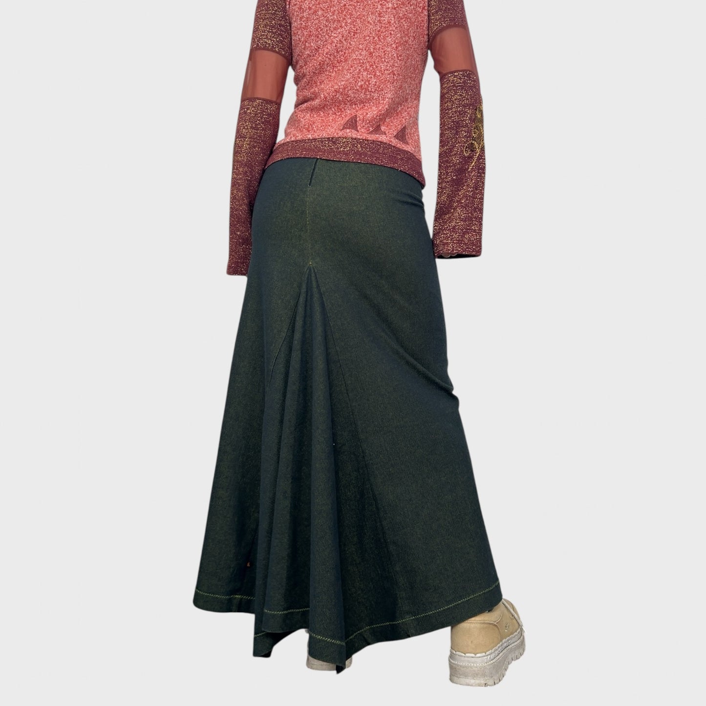 Cop Copine Denim Maxi Skirt - S