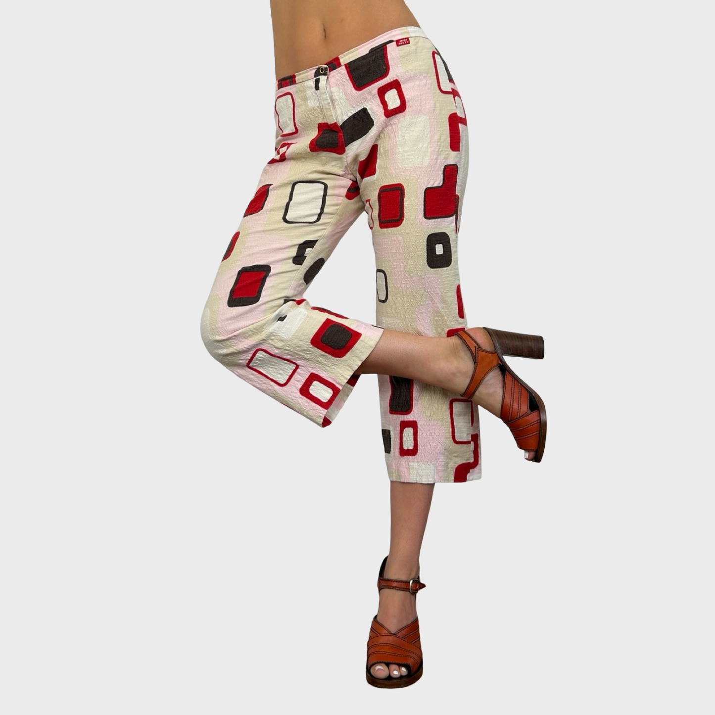 Miss Sixty 70s Inspired Print Capri Trousers - M/L