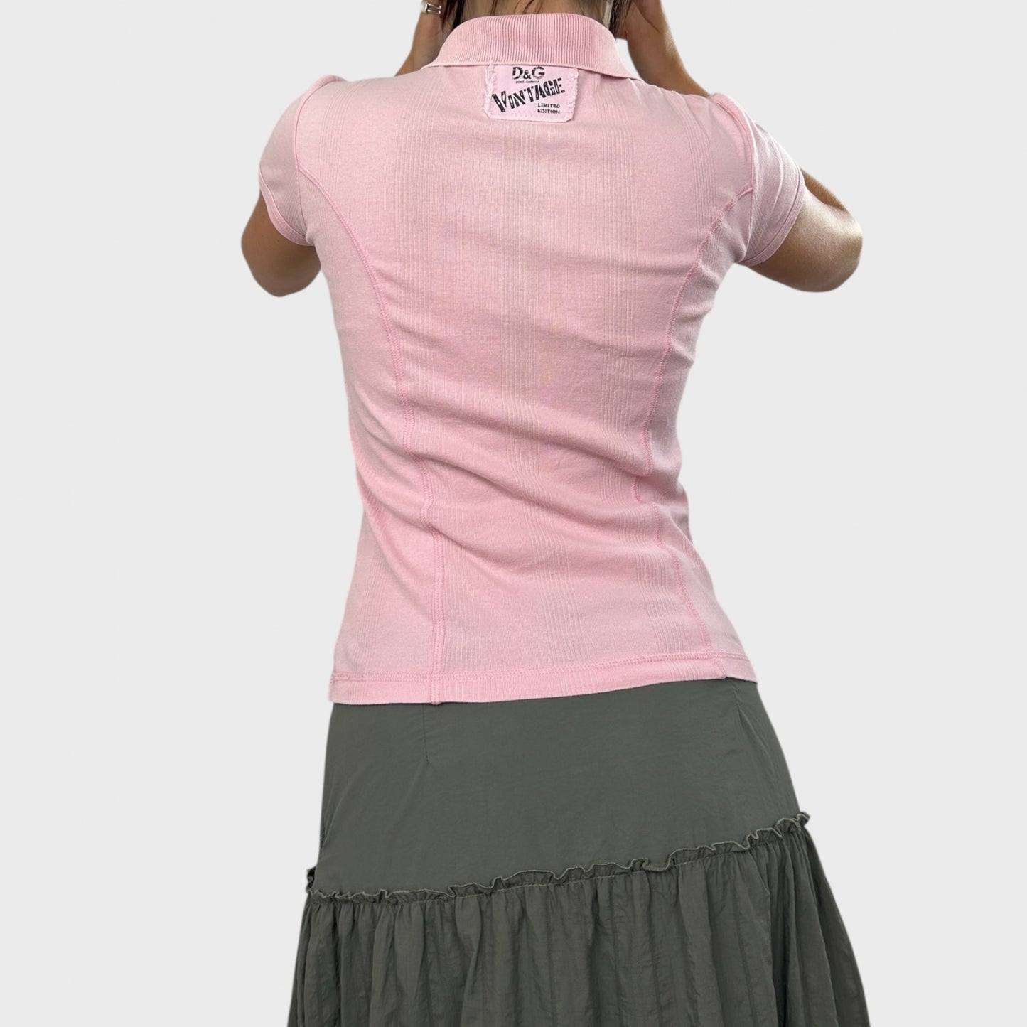 Dolce & Gabbana Baby Pink Polo Top - S