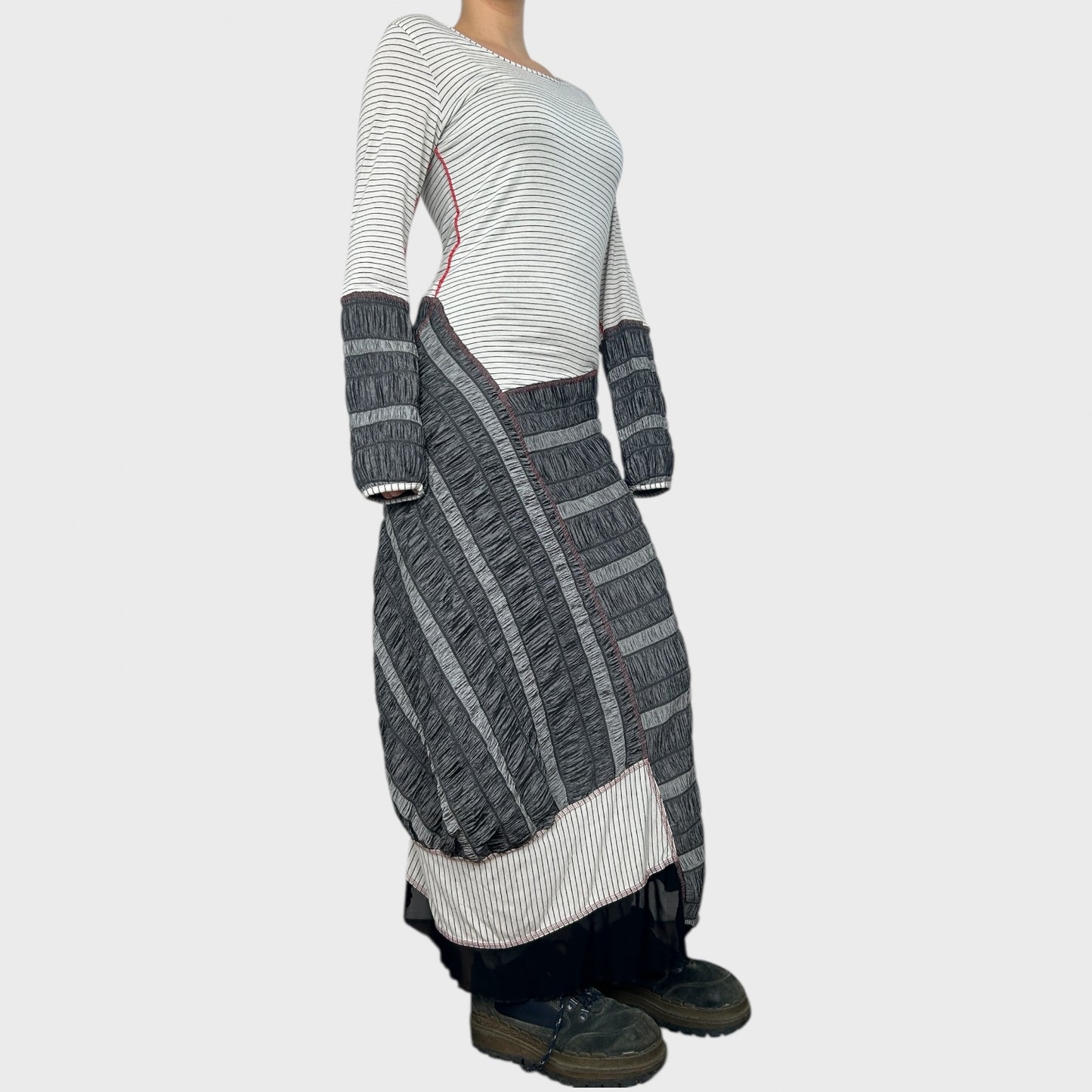 Cop Copine Striped Maxi Dress - M