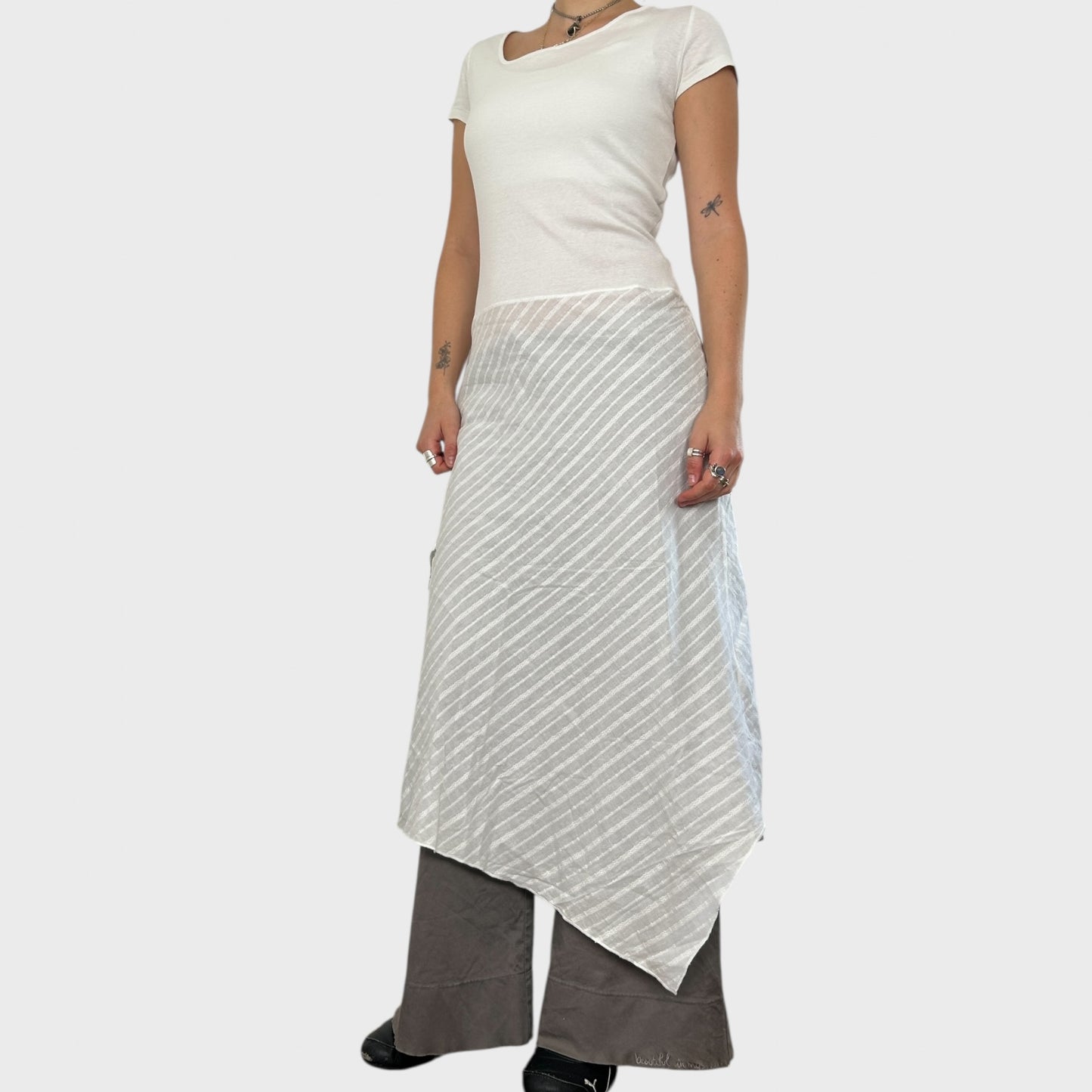 Cop Copine White Midi Dress - Size S
