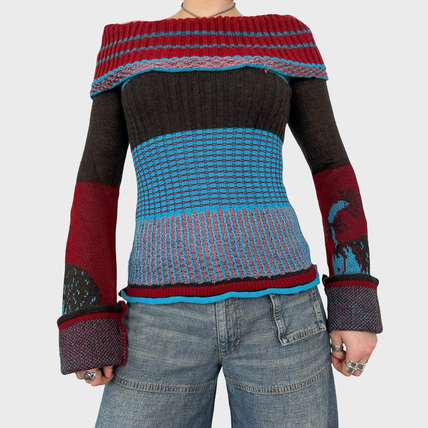 Save The Queen BNWT Graphic Off Shoulder Jumper - S