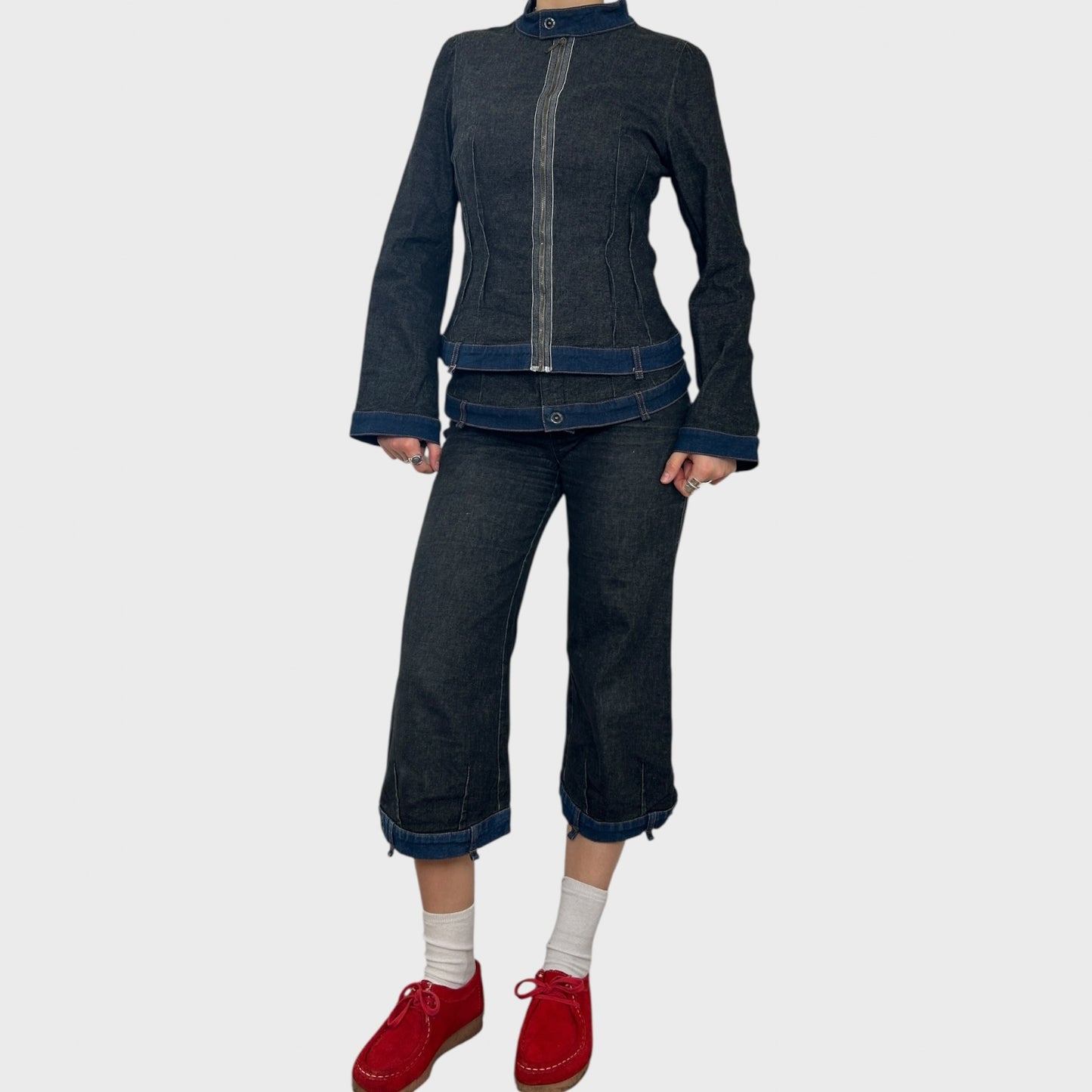 Cop Copine Two-Tone Denim Jacket - Size S-M