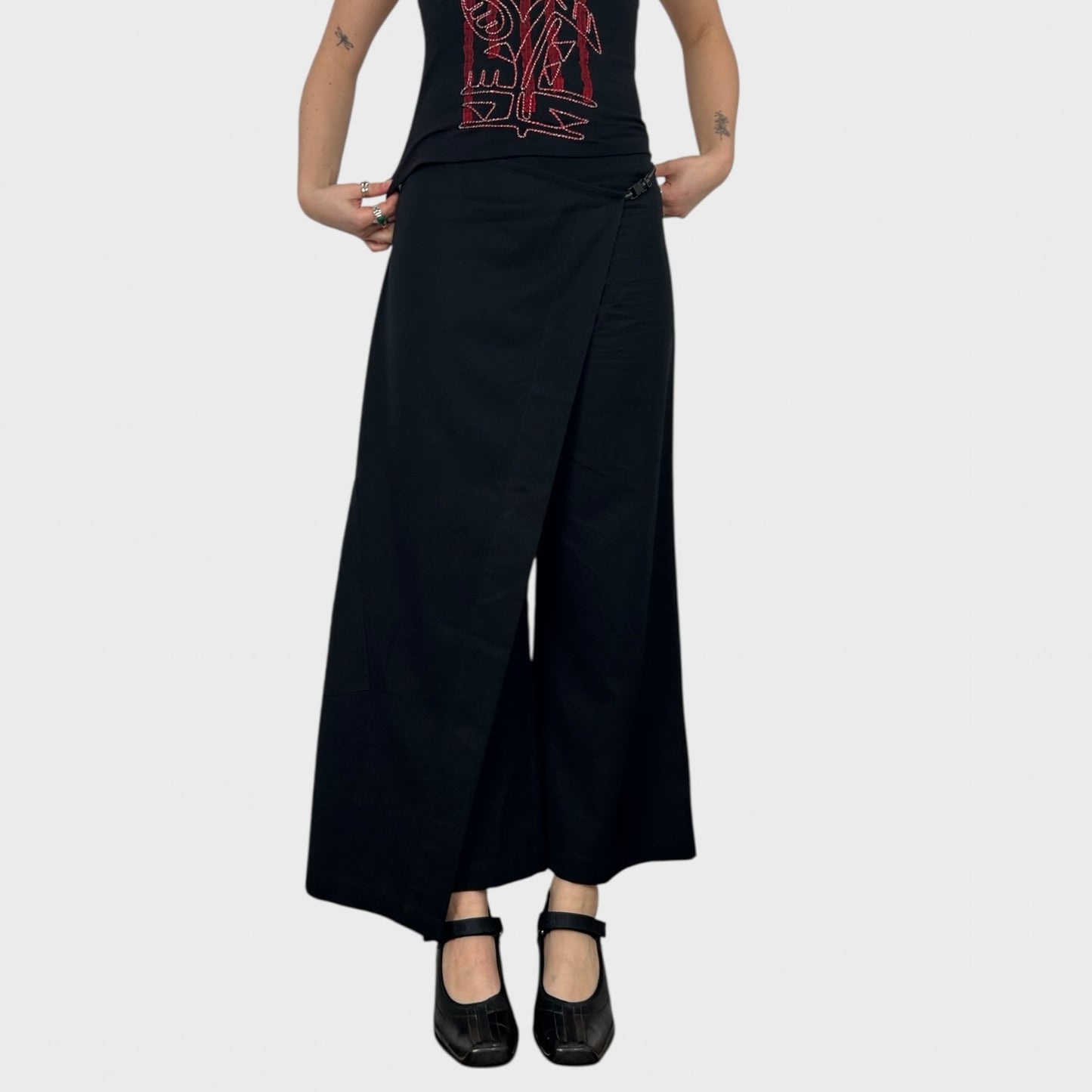 Cop Copine Buckle Skirt Trousers - M/L