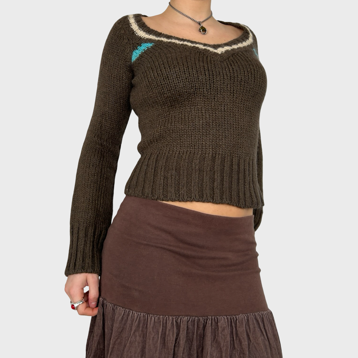 Diesel Brown Knit Jumper - S