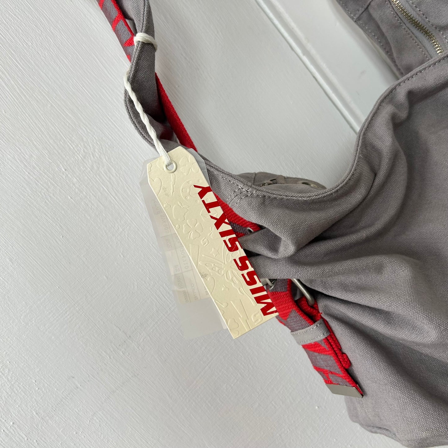 Miss Sixty BNWT Grey Canvas Belt Bag