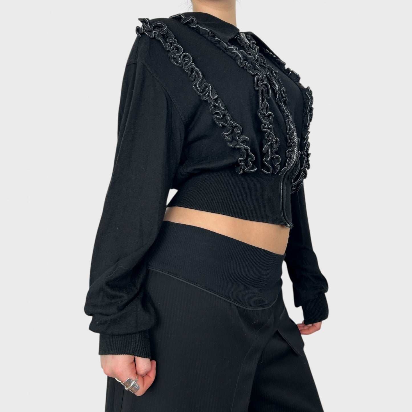Cop Copine Frilly Zip-Up Top – S/M