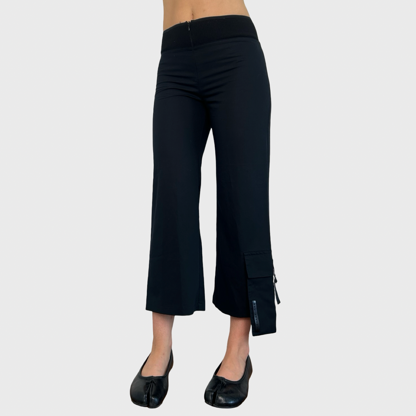 Cop Copine Black Pouch Stretch Capris - S
