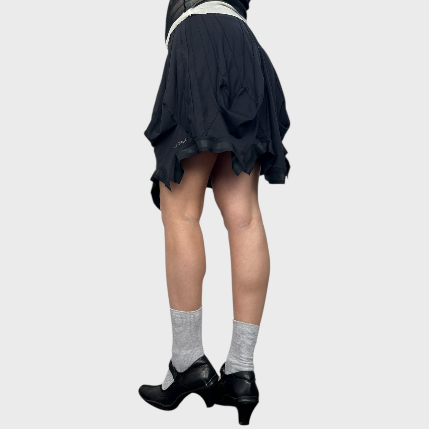 Marithé + François Girbaud Ruffle Ruched Mini Skirt - S