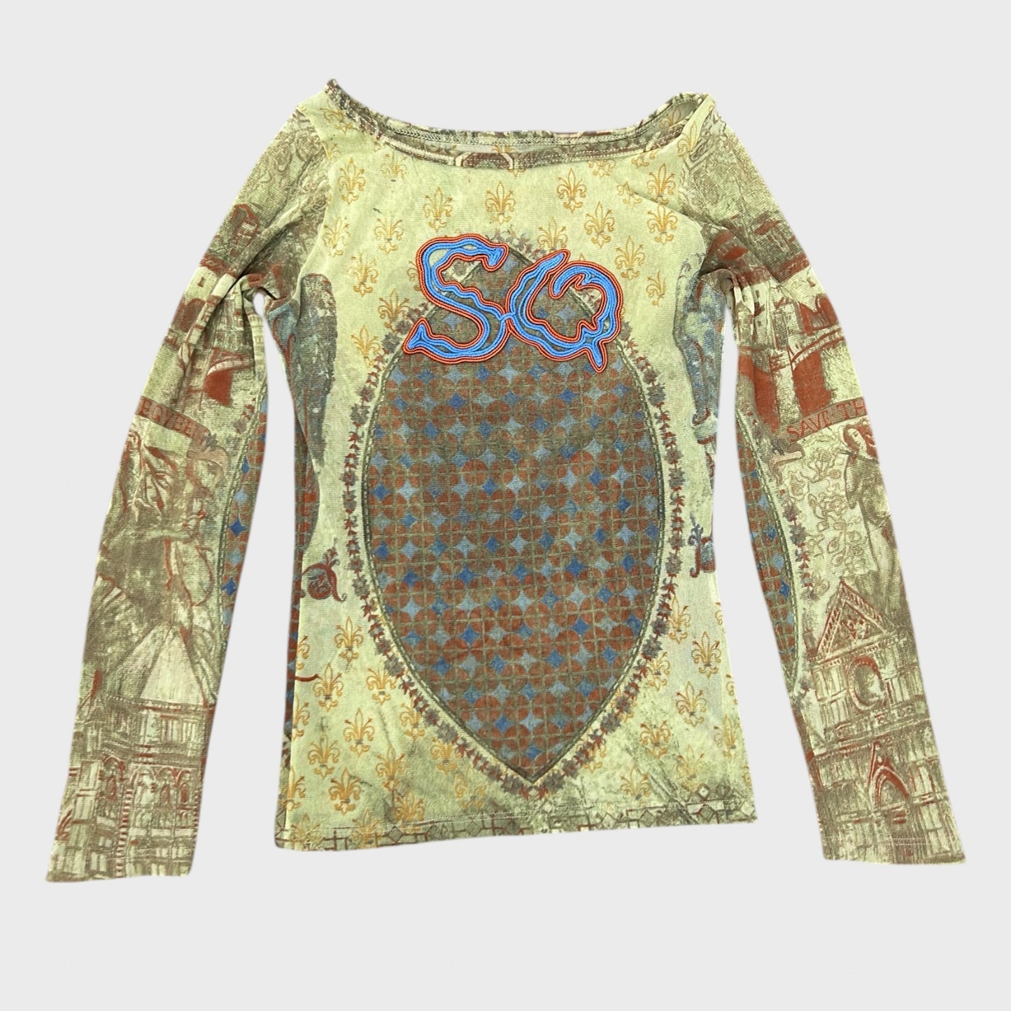 Save The Queen Rare Graphic Mesh Top - S/M