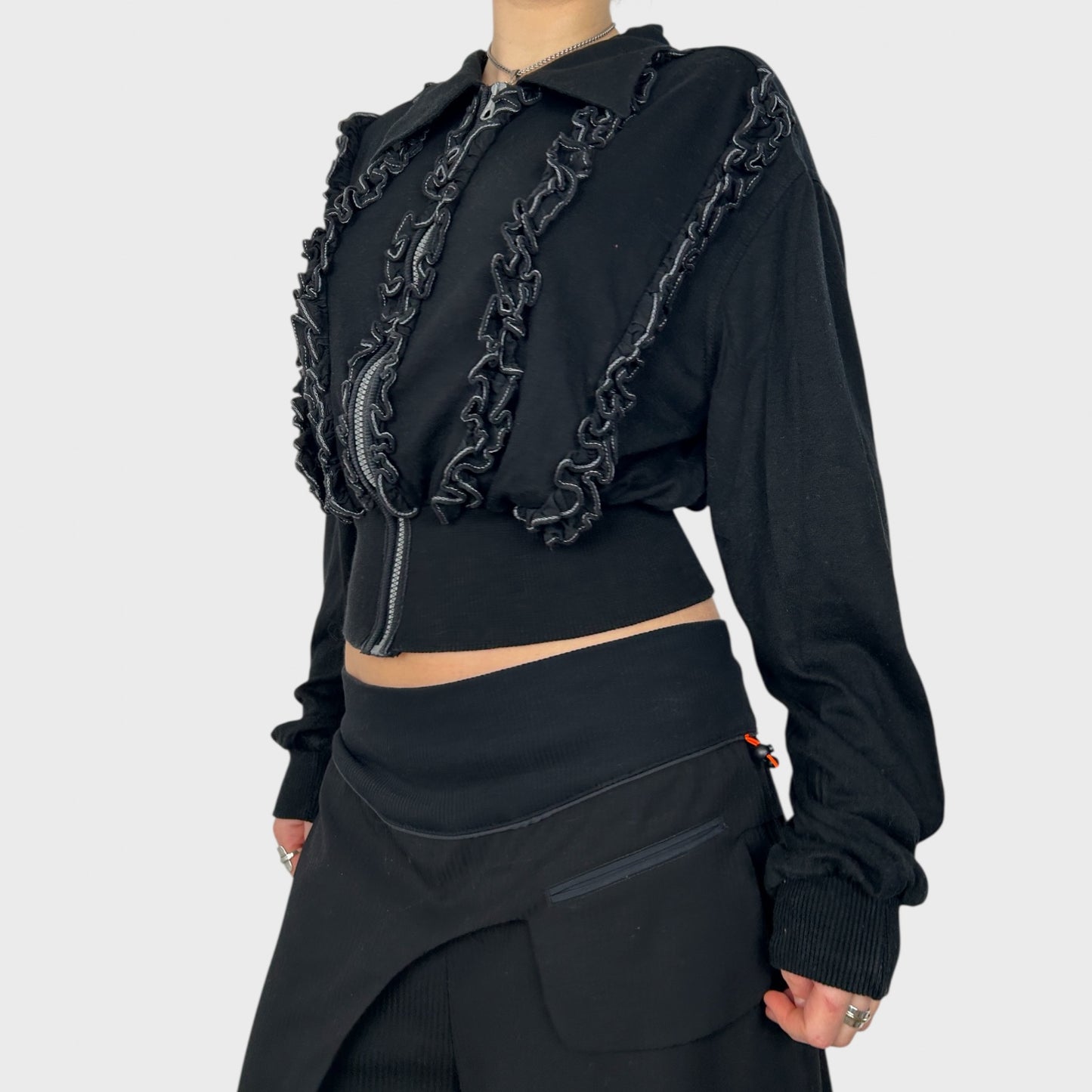 Cop Copine Frilly Zip-Up Top – S/M