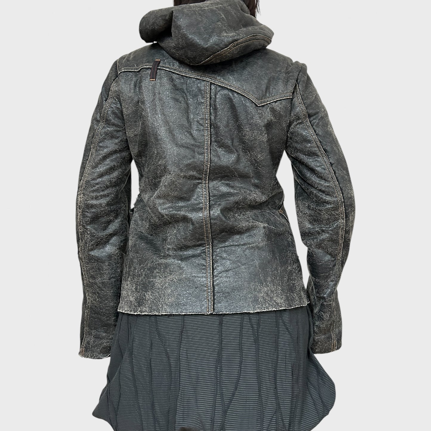 Vintage Cop Copine Leather Look Jacket