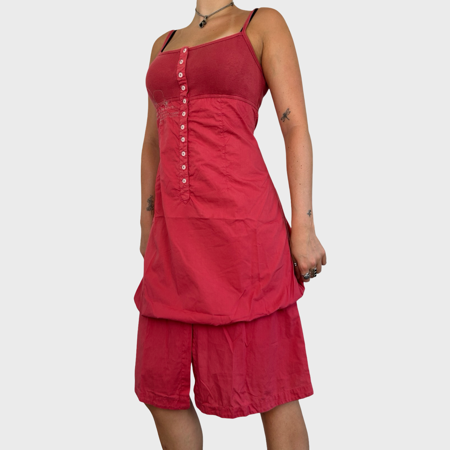Cop Copine Pink Button Summer Dress - S/M