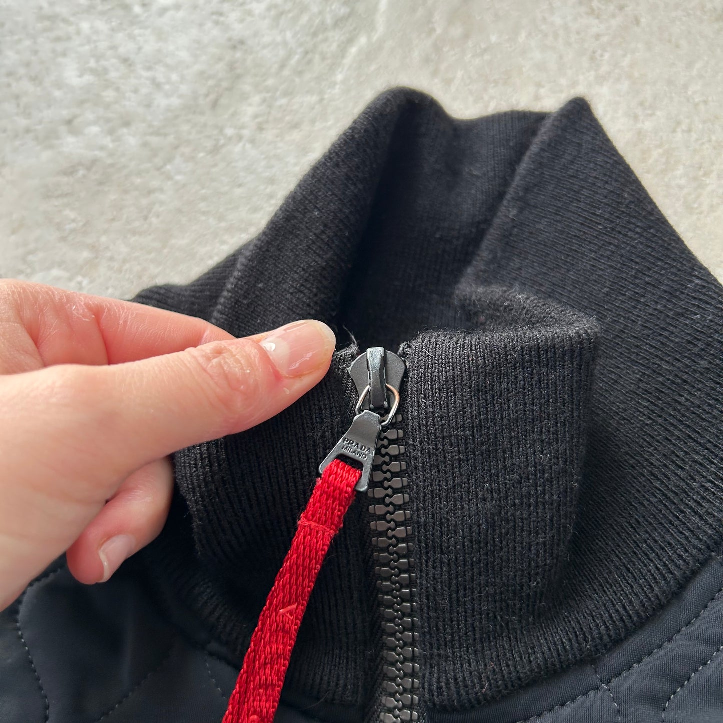 Black Prada Quilted Jacket