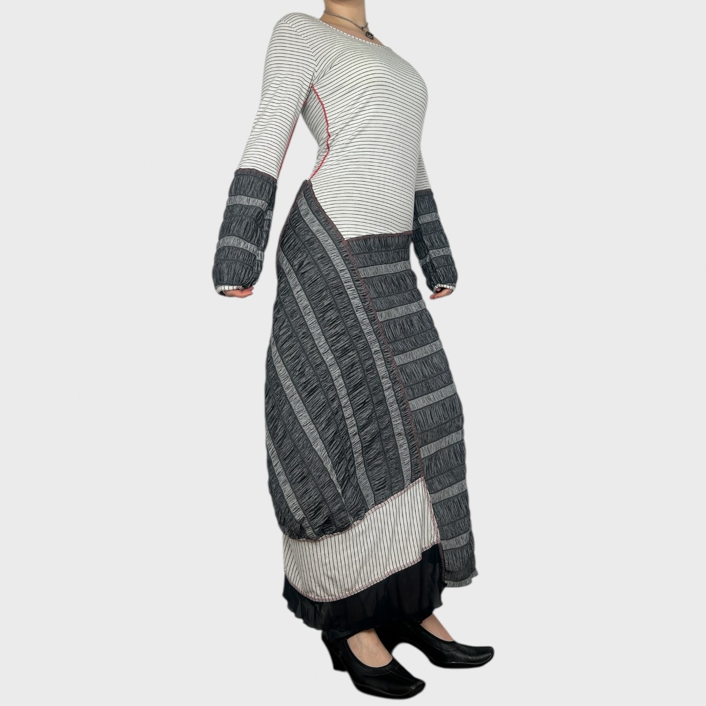 Cop Copine Striped Maxi Dress - M