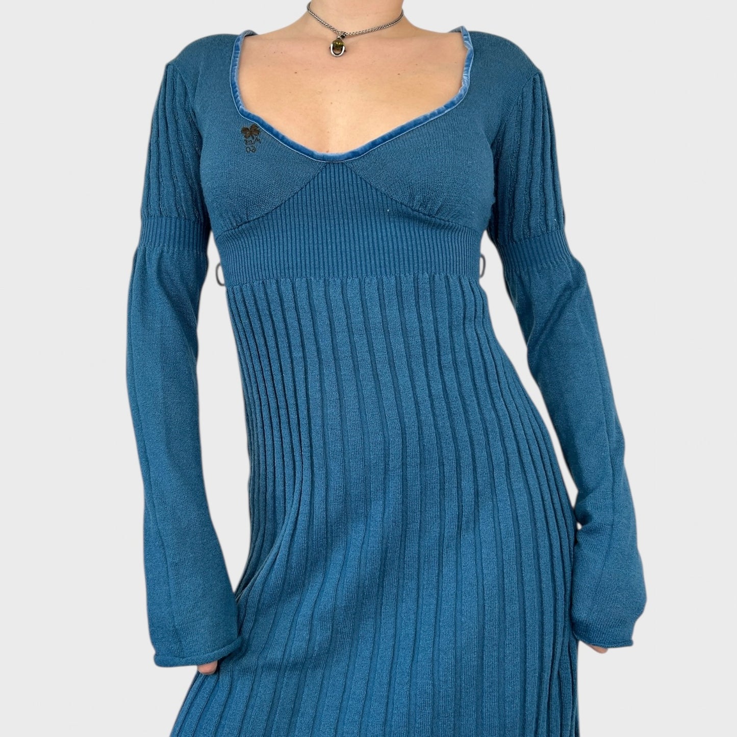 Miss Sixty Blue Midi Dress - S
