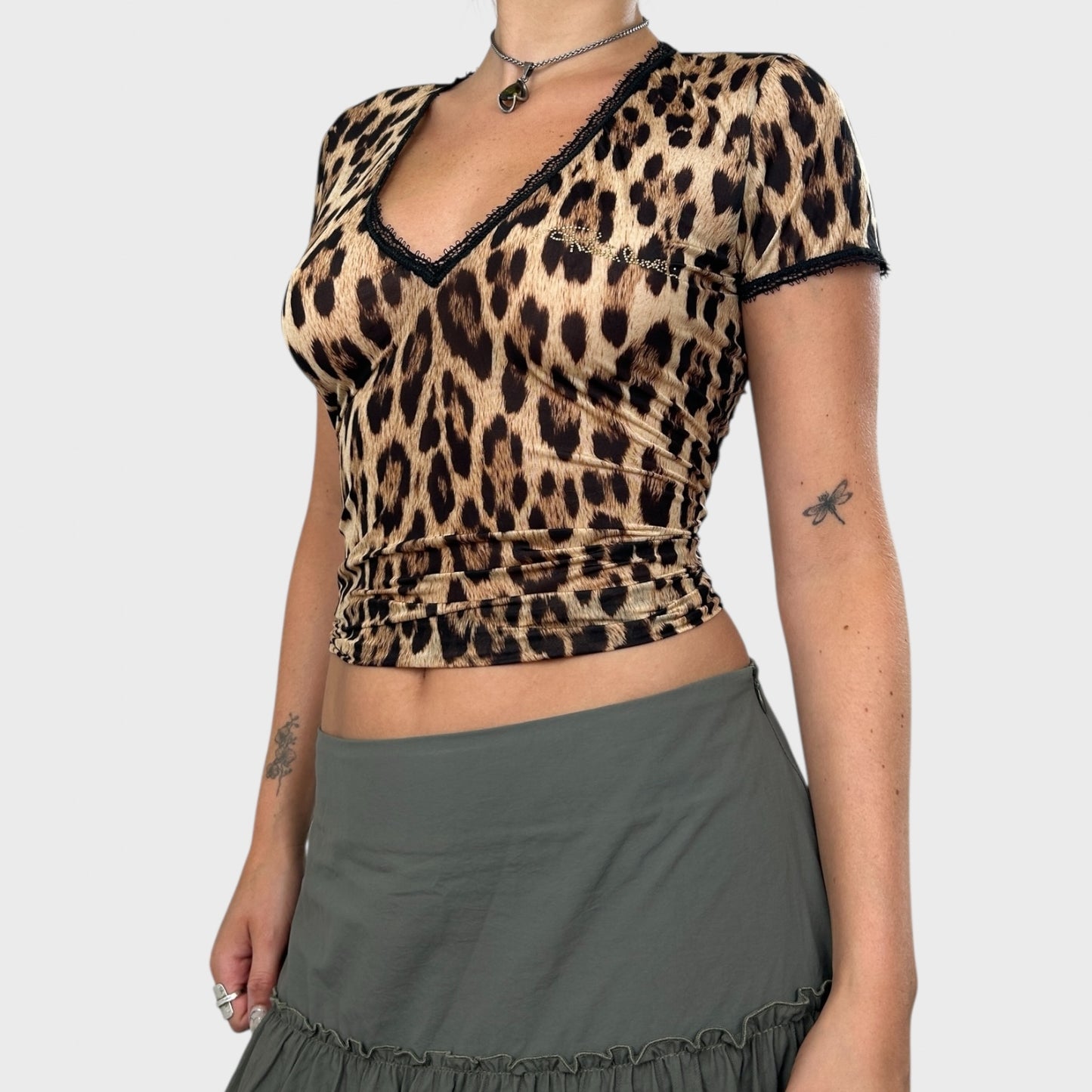 Roberto Cavalli Leopard Print Top - M