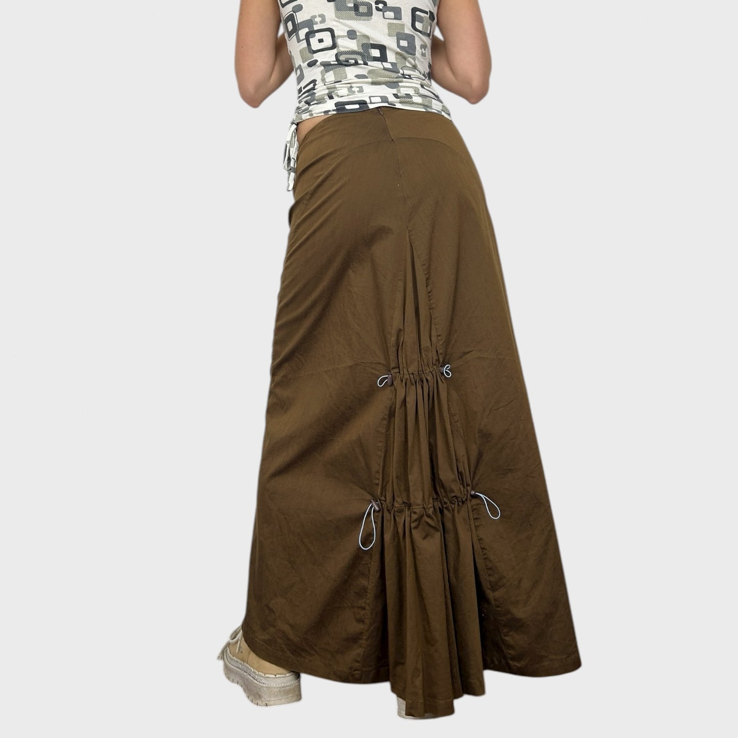 Cop Copine Ruched Maxi Skirt - S/M