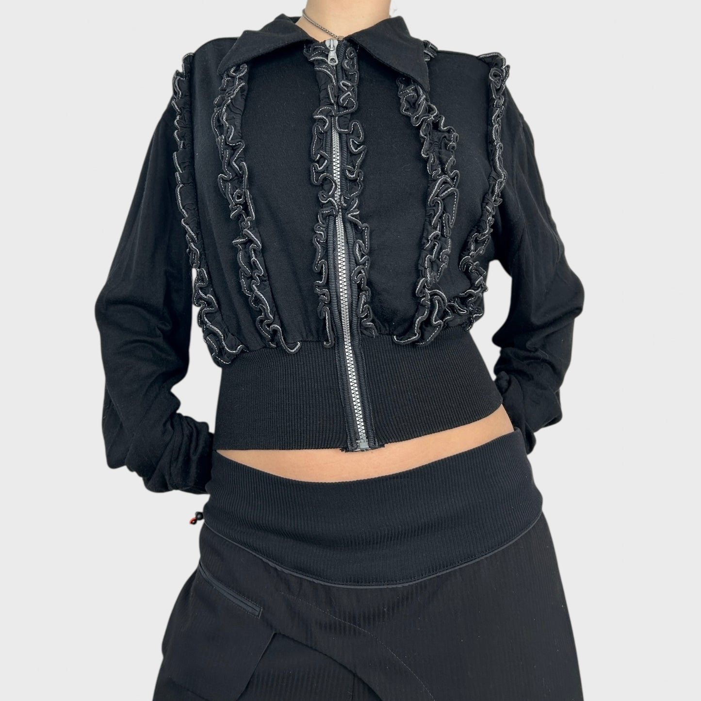 Cop Copine Frilly Zip-Up Top – S/M