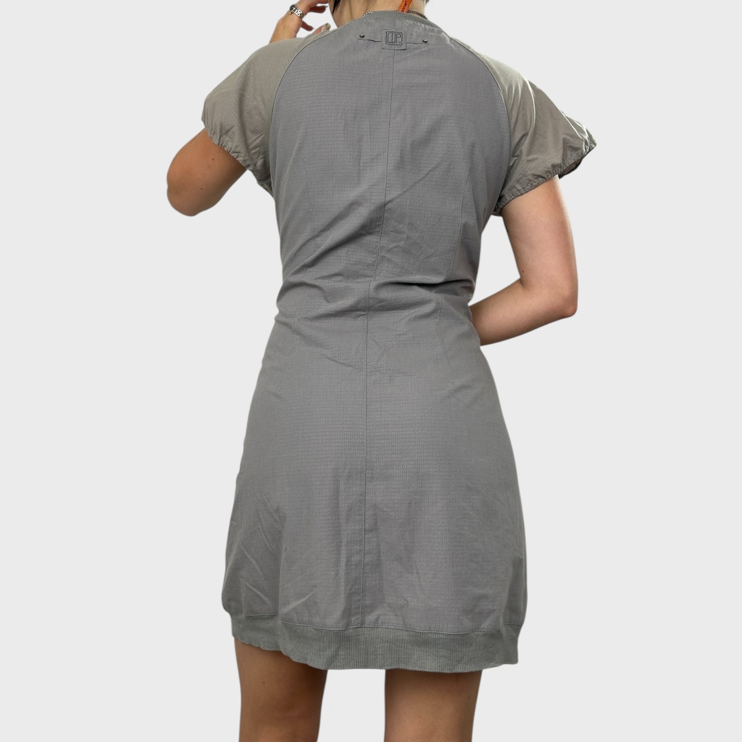 Cop Copine Grey Zip-Up Midi Dress - M/L