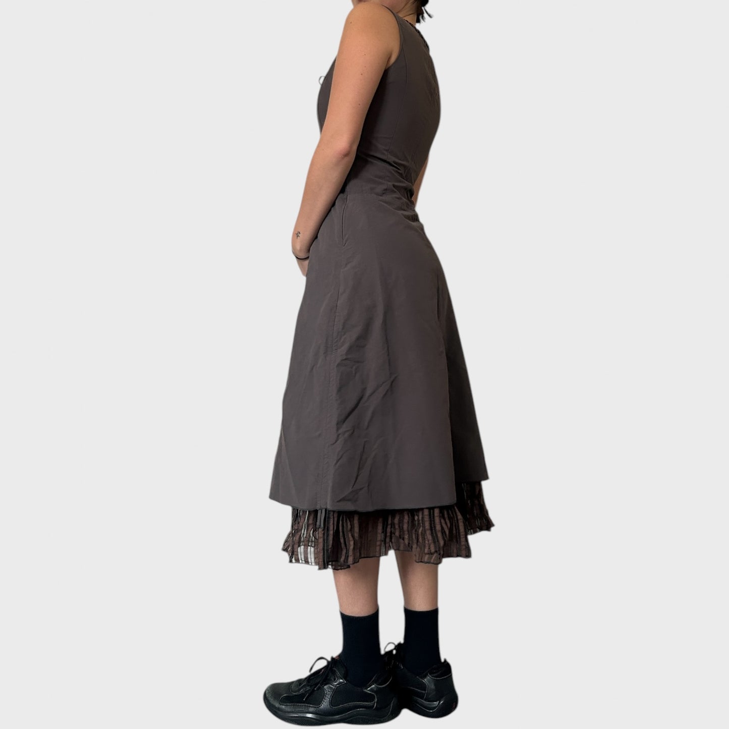Archival double layered maxi dress