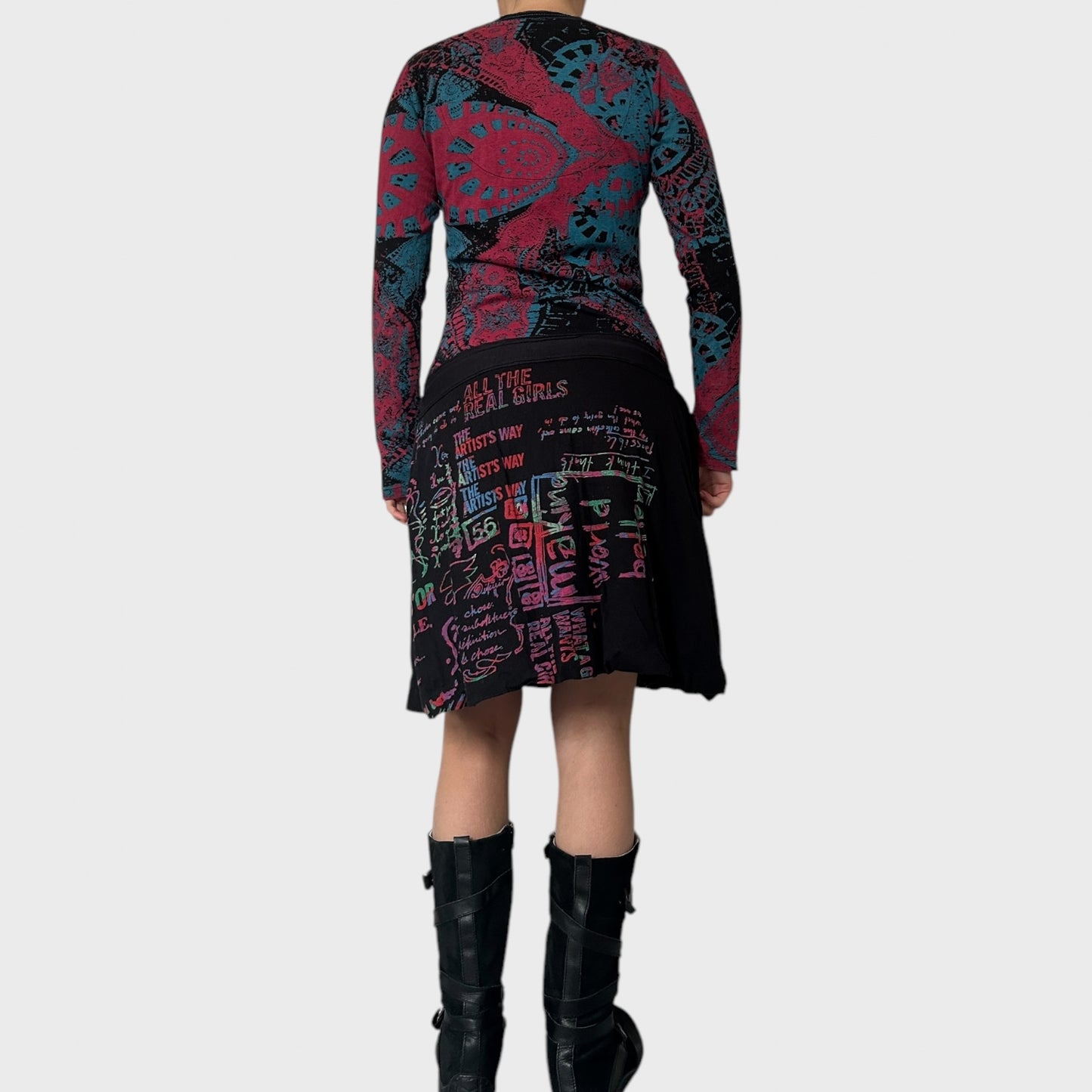 Graphic desigual midi dress