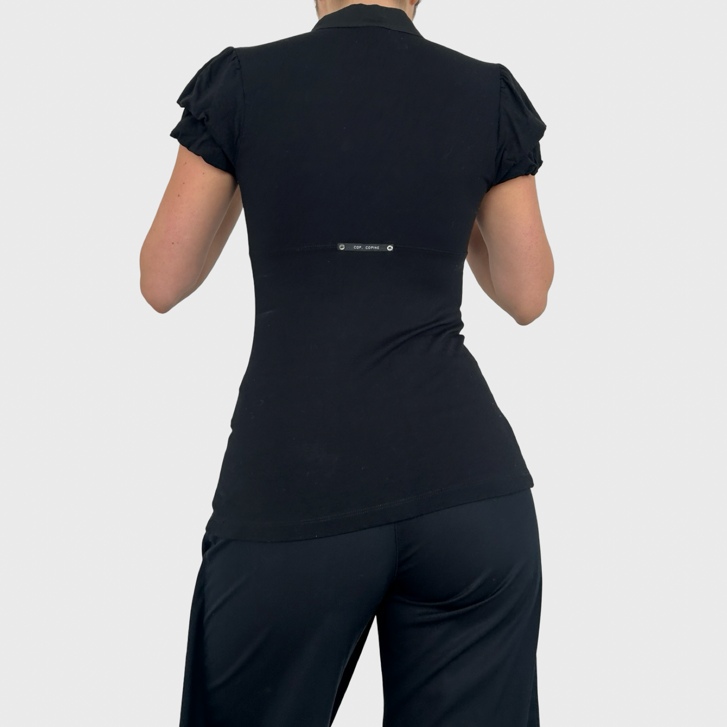 Cop Copine High Neck Keyhole Top - S